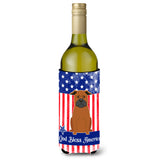 Caroline'S Treasures Bb3106Literk Usa Chinese Chongqing Dog Wine Bottle Hugger Cold-Beverage-Koozies, 750 Ml, Multicolor