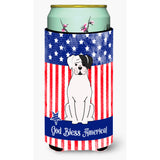 Caroline'S Treasures Bb3109Tbc Patriotic Usa White Boxer Cooper Tall Boy Hugger Cold-Beverage-Koozies, Multicolor