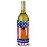 Caroline'S Treasures Bb3110Literk Patriotic Usa Fawn Boxer Wine Bottle Hugger Cold-Beverage-Koozies, 750 Ml, Multicolor