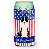 Caroline'S Treasures Bb3113Tbc Usa Border Collie Black White Tall Boy Hugger Cold-Beverage-Koozies, Multicolor