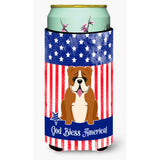 Caroline'S Treasures Bb3115Tbc Usa English Bulldog Red White Tall Boy Hugger Cold-Beverage-Koozies, Multicolor