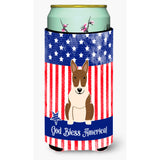 Caroline'S Treasures Bb3132Tbc Patriotic Usa Bull Terrier Brindle Tall Boy Hugger Cold-Beverage-Koozies, Multicolor