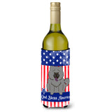Caroline'S Treasures Bb3134Literk Patriotic Usa Chow Blue Wine Bottle Hugger Cold-Beverage-Koozies, 750 Ml, Multicolor