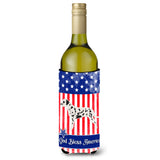 Caroline'S Treasures Usa Patriotic Dalmatian Wine Bottle Beverage Insulator Hugger, 750 Ml, Multicolor