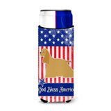 Caroline'S Treasures Usa Patriotic Cocker Spaniel Michelob Ultra Hugger For Slim Cans, Slim Can, Multicolor