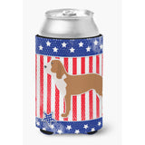 Caroline'S Treasures Usa Patriotic Spanish Hound Can Or Bottle Hugger Bb3291Cc, Can Hugger, Multicolor