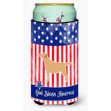 Caroline'S Treasures Usa Patriotic Yellow Labrador Retriever Tall Boy Beverage Insulator Hugger, Multicolor
