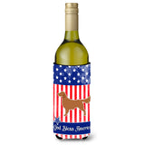 Caroline'S Treasures Usa Patriotic Golden Retriever Wine Bottle Beverage Insulator Hugger, 750 Ml, Multicolor