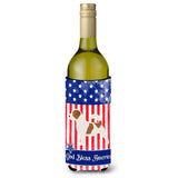 Caroline'S Treasures Usa Patriotic Jack Russell Terrier Wine Bottle Beverage Insulator Hugger, 750 Ml, Multicolor