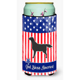 Caroline'S Treasures Usa Patriotic Black Labrador Retriever Beverage Insulator Hugger, Tall Boy, Multicolor