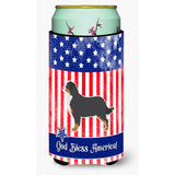Caroline'S Treasures Usa Patriotic Bernese Mountain Dog Beverage Insulator Hugger, Tall Boy, Multicolor