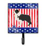 Caroline'S Treasures Usa Patriotic Black Border Collie Leash Or Key Holder Bb3323Sh4, Small, Multicolor