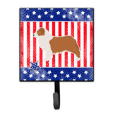 Caroline'S Treasures Usa Patriotic Australian Shepherd Dog Leash Or Key Holder Bb3333Sh4, Small, Multicolor