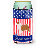 Caroline'S Treasures Usa Patriotic Australian Shepherd Dog Beverage Insulator Hugger, Tall Boy, Multicolor