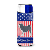 Caroline'S Treasures Usa Patriotic Lowchen Michelob Ultra Hugger For Slim Cans, Slim Can, Multicolor