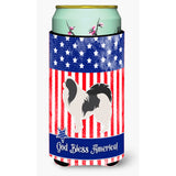 Caroline'S Treasures Usa Patriotic Japanese Chin Beverage Insulator Hugger, Tall Boy, Multicolor
