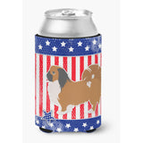 Caroline'S Treasures Usa Patriotic Pekingese Can Or Bottle Hugger Bb3338Cc, Can Hugger, Multicolor