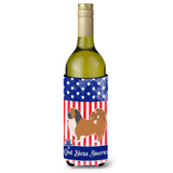 Caroline'S Treasures Usa Patriotic Pekingese Wine Bottle Beverage Insulator Hugger, 750 Ml, Multicolor
