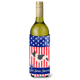 Caroline'S Treasures Usa Patriotic French Bulldog Wine Bottle Beverage Insulator Hugger, 750 Ml, Multicolor