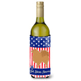 Caroline'S Treasures Usa Patriotic Pomeranian Wine Bottle Beverage Insulator Hugger, 750 Ml, Multicolor