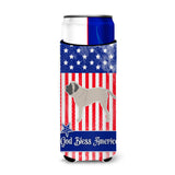 Caroline'S Treasures Usa Patriotic English Mastiff Michelob Ultra Hugger For Slim Cans, Slim Can, Multicolor