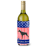 Caroline'S Treasures Usa Patriotic Doberman Pinscher Wine Bottle Beverage Insulator Hugger, 750 Ml, Multicolor