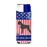 Caroline'S Treasures Usa Patriotic Giant Schnauzer Michelob Ultra Hugger For Slim Cans, Slim Can, Multicolor