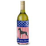 Caroline'S Treasures Usa Patriotic Great Dane Wine Bottle Beverage Insulator Hugger, 750 Ml, Multicolor