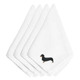 Caroline'S Treasures Bb3382Npke Dachshund Embroidered Napkins (Set Of 4), 20, Multicolor