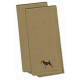 Caroline'S Treasures Bb3385Tntwe Welsh Terrier Tan Embroidered Kitchen Towel (Set Of 2), 28 X 19, Multicolor
