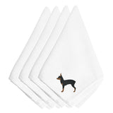 Caroline'S Treasures Bb3387Npke Toy Fox Terrier Embroidered Napkins (Set Of 4), 20, Multicolor