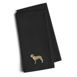 Caroline'S Treasures Bb3391Bktwe Spanish Hound Black Embroidered Kitchen Towel (Set Of 2), 28 H X 19 W, Multicolor