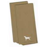 Caroline'S Treasures Bb3397Tntwe Yellow Labrador Retriever Tan Embroidered Kitchen Towel (Set Of 2), 28 X 19, Multicol