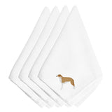 Caroline'S Treasures Bb3399Npke Borzoi Russian Greyhound Embroidered Napkins (Set Of 4), 20, Multicolor