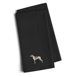 Caroline'S Treasures Bb3405Bktwe Greyhound Black Embroidered Kitchen Towel (Set Of 2), 28 H X 19 W, Multicolor