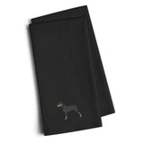 Caroline'S Treasures Bb3413Bktwe German Pinscher Black Embroidered Kitchen Towel (Set Of 2), 28 H X 19 W, Multicolor