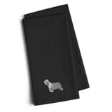 Caroline'S Treasures Bb3417Bktwe Bearded Collie Black Embroidered Kitchen Towel (Set Of 2), 28 H X 19 W, Multicolor