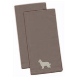 Caroline'S Treasures Bb3418Gytwe Pyrenean Shepherd Gray Embroidered Kitchen Towel (Set Of 2), 28 X 19, Multicolor