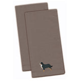 Caroline'S Treasures Bb3419Gytwe Bernese Mountain Dog Gray Embroidered Kitchen Towel (Set Of 2), 28 X 19, Multicolor