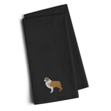 Caroline'S Treasures Bb3422Bktwe Red Border Collie Black Embroidered Kitchen Towel (Set Of 2), 28 H X 19 W, Multicolor