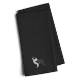 Caroline'S Treasures Bb3423Bktwe Black Border Collie Black Embroidered Kitchen Towel (Set Of 2), 28 H X 19 W, Multicol