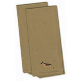 Caroline'S Treasures Bb3424Tntwe German Shepherd Tan Embroidered Kitchen Towel (Set Of 2), 28 X 19, Multicolor