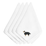 Caroline'S Treasures Sheltie/Shetland Sheepdog Embroidered Napkins Set Of 4, 20, Multicolor