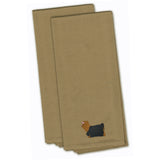Caroline'S Treasures Bb3434Tntwe Yorkshire Terrier Yorkie Tan Embroidered Kitchen Towel (Set Of 2), 28 X 19, Multicolo