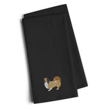 Caroline'S Treasures Bb3438Bktwe Pekingese Black Embroidered Kitchen Towel (Set Of 2), 28 H X 19 W, Multicolor