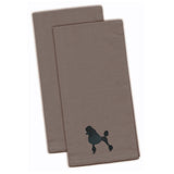Caroline'S Treasures Bb3439Gytwe Poodle Gray Embroidered Kitchen Towel (Set Of 2), 28 X 19, Multicolor
