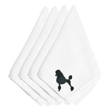 Caroline'S Treasures Bb3439Npke Poodle Embroidered Napkins (Set Of 4), 20, Multicolor