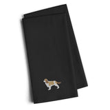 Caroline'S Treasures Bb3449Bktwe Cavalier King Charles Spaniel Black Embroidered Kitchen Towel (Set Of 2), 28 H X 19 W