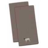 Caroline'S Treasures Bb3456Gytwe English Mastiff Gray Embroidered Kitchen Towel (Set Of 2), 28 X 19, Multicolor