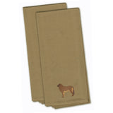 Caroline'S Treasures Bb3458Tntwe Leonberger Tan Embroidered Kitchen Towel (Set Of 2), 28 X 19, Multicolor
